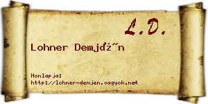 Lohner Demjén névjegykártya